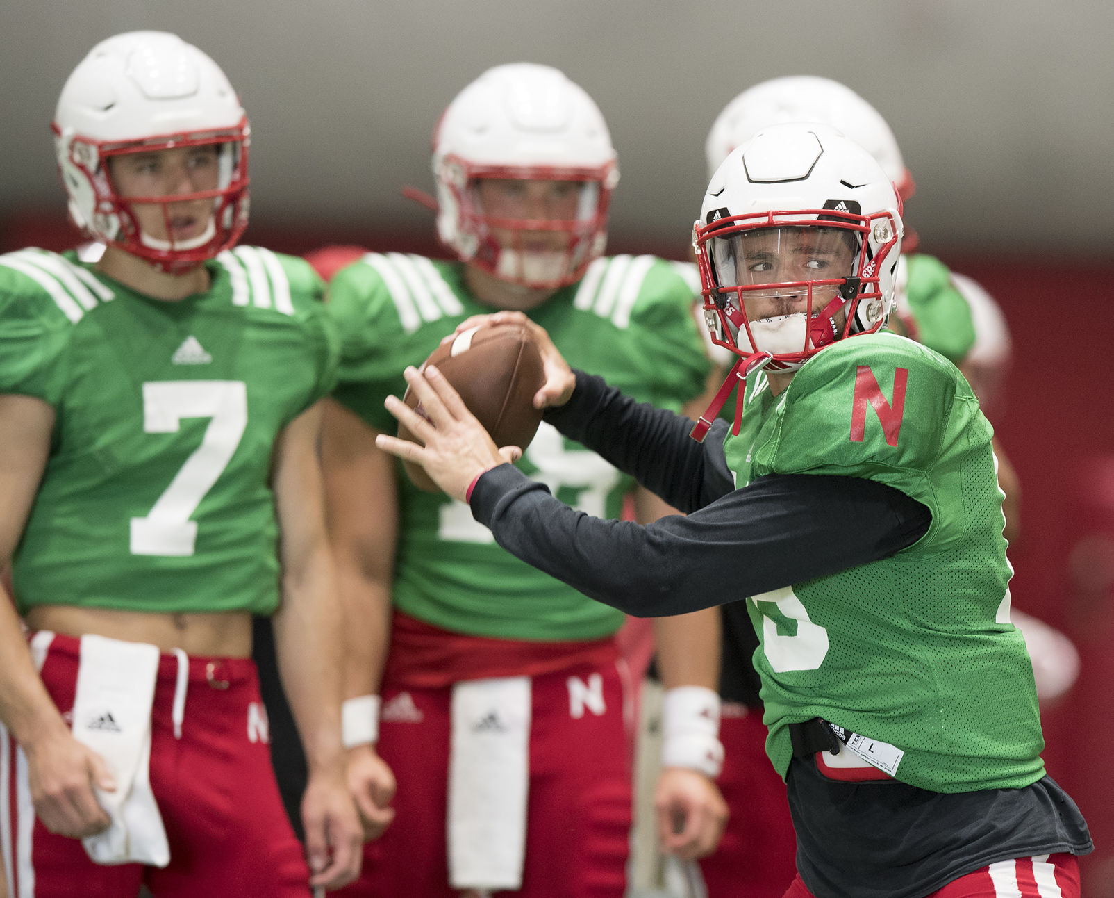 Nebraska football practice, 8/14
